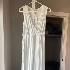 Knox Rose White maxi dress with fabric belt